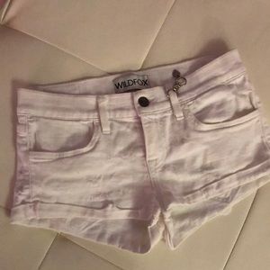 Wildfox white shorts denim charm 26 sexy stretchy